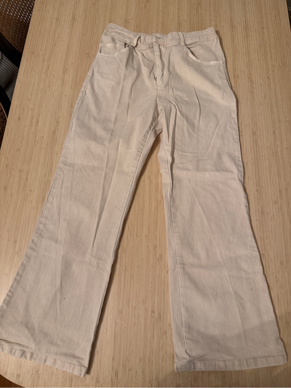 Women’s Cream Boot Cut Pants